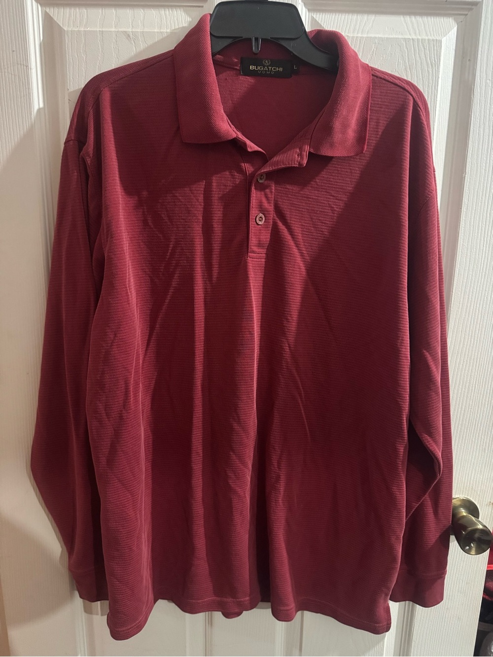 Bugatchi Men's Red Crewneck Sweater
